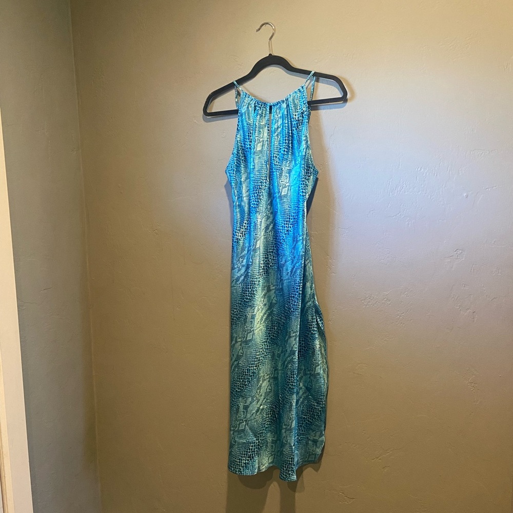 Vintage y2k snakeskin slip dress